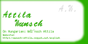 attila wunsch business card